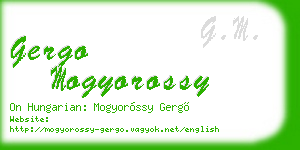 gergo mogyorossy business card